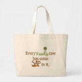 Funny FamilyTree Grote Tote Bag (Voorkant)