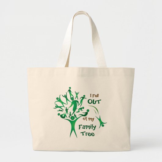 Funny FamilyTree Grote Tote Bag (Voorkant)