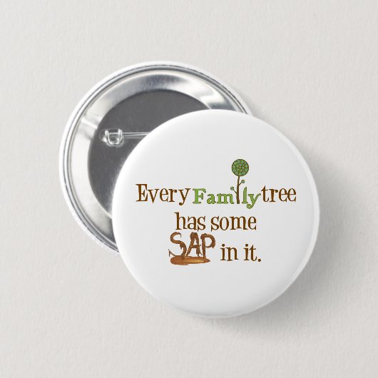 Funny FamilyTree Ronde Button 5,7 Cm (Voorkant /achterkant)