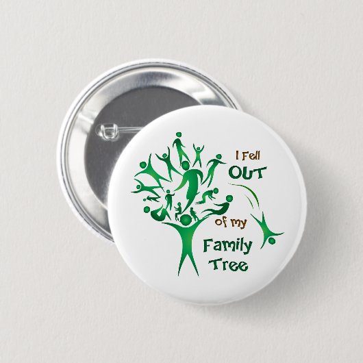 Funny FamilyTree Ronde Button 5,7 Cm (Voorkant /achterkant)