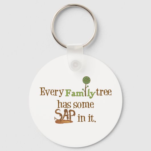 Funny FamilyTree Sleutelhanger (Voorkant)