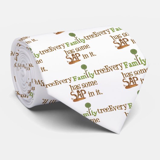 Funny FamilyTree Stropdas (Opgerold)