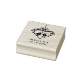 Funny Fancy Birds Cage Couple Wedding Rubberstempel (Stempel)
