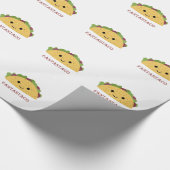 Funny Fantastaco Taco Pun Cute Kawaii Taco Cadeaupapier (Hoek)