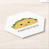 Funny Fantastaco Taco Pun Cute Kawaii Taco Kartonnen Onderzetters (Schuin)