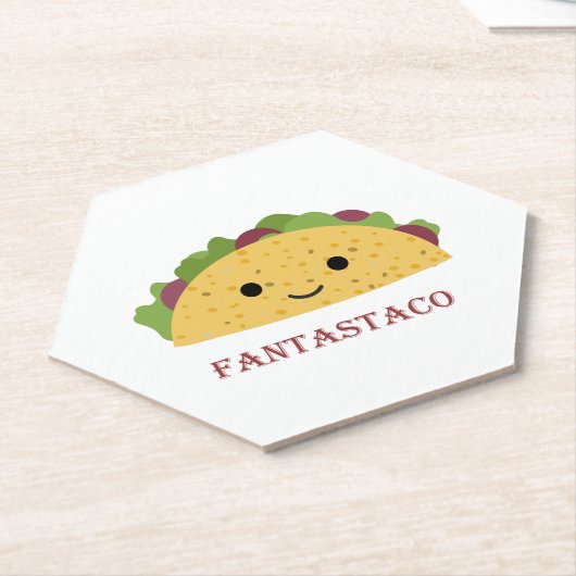 Funny Fantastaco Taco Pun Cute Kawaii Taco Kartonnen Onderzetters (Schuin)