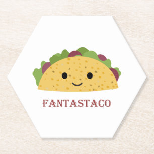 Funny Fantastaco Taco Pun Cute Kawaii Taco Kartonnen Onderzetters
