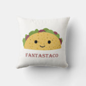 Funny Fantastaco Taco Pun Cute Kawaii Taco Kussen (Achterkant)