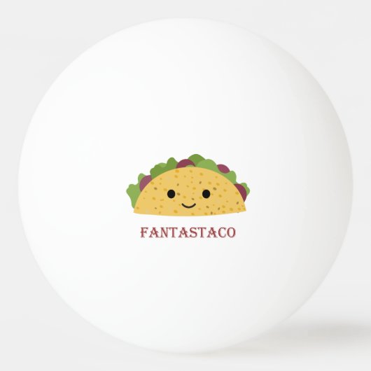 Funny Fantastaco Taco Pun Cute Kawaii Taco Pingpongbal (Voorkant)