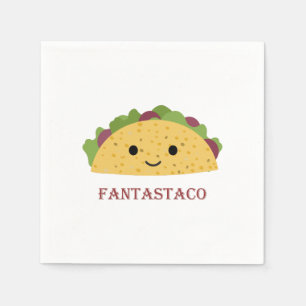 Funny Fantastaco Taco Pun Cute Kawaii Taco Servet