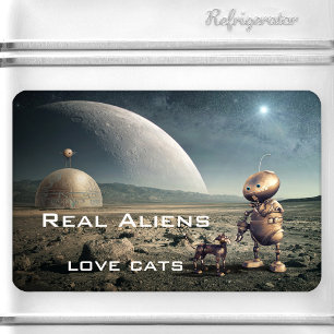 Funny Fantasy Crazy Cat Alien Magnet Magneet