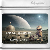 Funny Fantasy Crazy Cat Alien Magnet Magneet