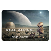 Funny Fantasy Crazy Cat Alien Magnet Magneet (Horizontaal)