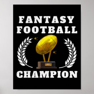 Funny Fantasy Football 2025 Champion Fantasy Voetb Poster