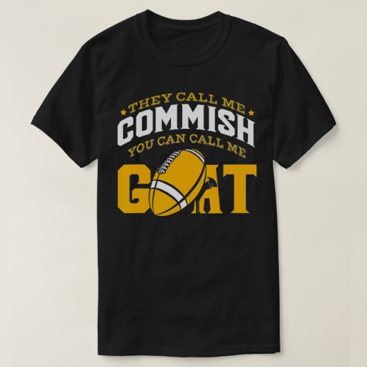 Funny Fantasy Football Goat Champion Mannen Vrouwe T-shirt (Design voorkant)