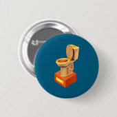 Funny Fantasy Football Loser Toilet Ronde Button 5,7 Cm (Voorkant /achterkant)