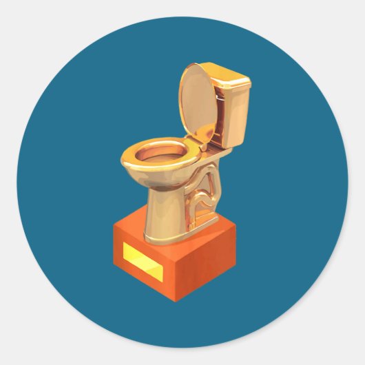 Funny Fantasy Football Loser Toilet  Ronde Sticker (Voorkant)
