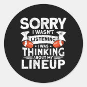 Funny Fantasy Football Player Outfit - Fantasy Foo Ronde Sticker (Voorkant)