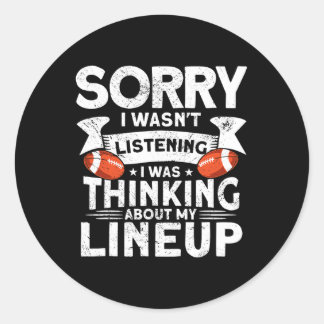 Funny Fantasy Football Player Outfit - Fantasy Foo Ronde Sticker