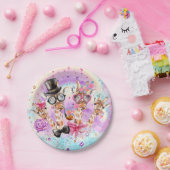 Funny Fantasy-Giraffes in de Snoepjes van Katoen Papieren Bordje (Feest)