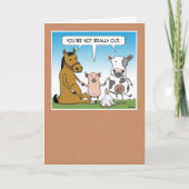 Funny Farm Animals Birthday Kaart (Voorkant)