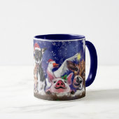 Funny Farm Animals Kerst Koffie Mok (Voorkant rechts)