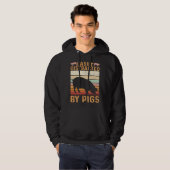 Funny Farm Piglet Easily Distracted By Pigs Hoodie (Voorkant volledig)