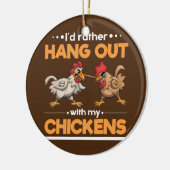 Funny Farmer Boerderij Animal ID eerder dan Hangou Keramisch Ornament (Links)