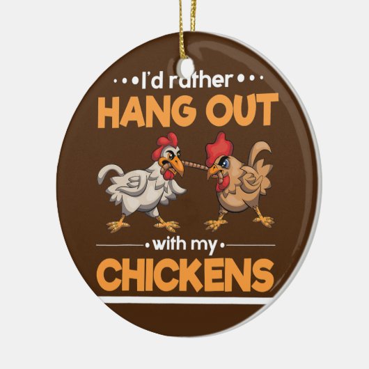 Funny Farmer Boerderij Animal ID eerder dan Hangou Keramisch Ornament (Links)