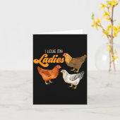 Funny Farmer Gift - I Love My Ladies Chicken  Kaart (Gele Bloem)