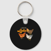 Funny Farmer Gift - I Love My Ladies Chicken  Sleutelhanger (Voorkant)