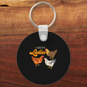 Funny Farmer Gift - I Love My Ladies Chicken  Sleutelhanger (Voorkant)