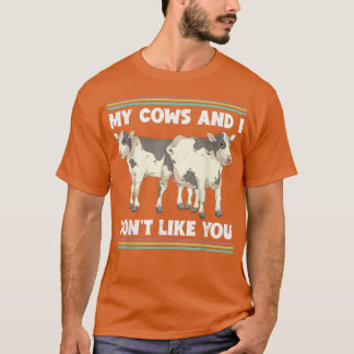 Funny Farmer Koe Lover Boerderij Animal Farming Ko T-shirt