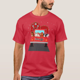 Funny Farmer life Koe Chicken Goat Boerderij Anima T-shirt
