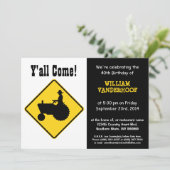 Funny Farmer op Tractor Birthday Party Kaart (Staand voorkant)