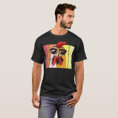 Funny Farmer Rooster Hen mud  T-shirt (Voorkant volledig)