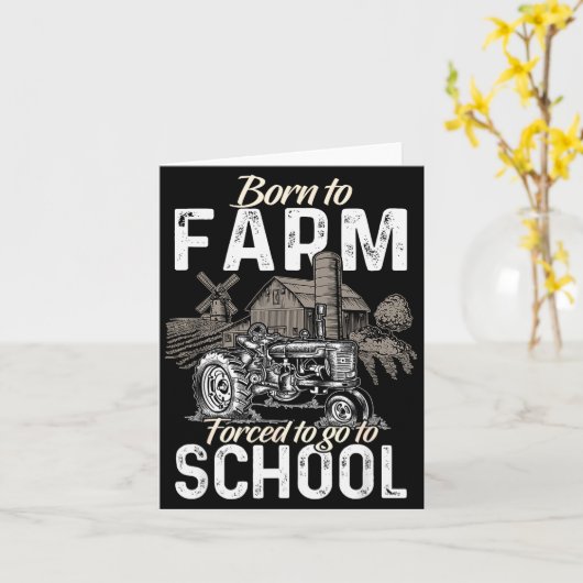 Funny Farmer Shirt Men Tractor Boys Tractor Lover  Kaart (Gele Bloem)