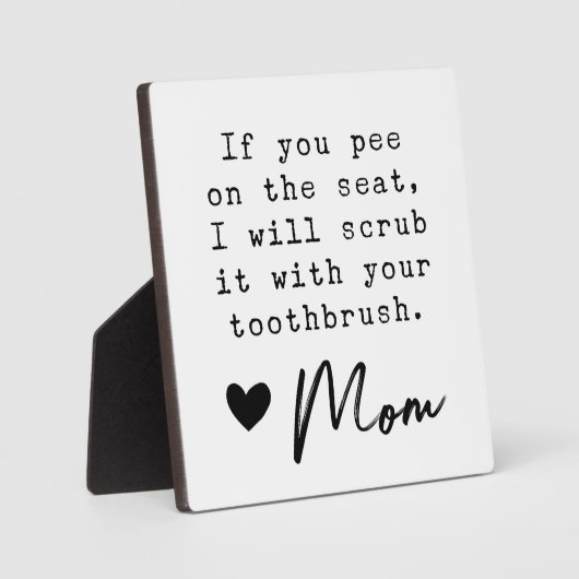 Funny Farmhouse Kind Bathroom Sign Fotoplaat (Voorkant)