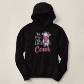 Funny Farming Boerderij Gewoon een meisje dat van  Hoodie (Design voorkant)
