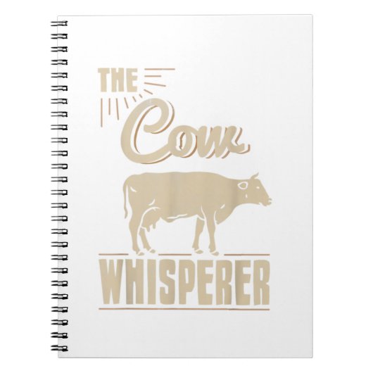 Funny Farming Koe Lover Farmer Gifts Retro Koe Whi Notitieboek (Voorkant)
