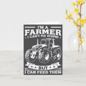 Funny Farming Tractor I'm A Farmer I Feed People Kaart (Gele Bloem)