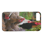 Funny Farmyard Chickens & Rooster iPhone Case (Achterkant (Horizontaal))