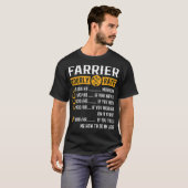 Funny Farrier Gifts Farrier Hourly Rate T-shirt (Voorkant volledig)