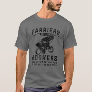 Funny Farrier Hoof Trimming Equine Horse Shoeing H T-shirt