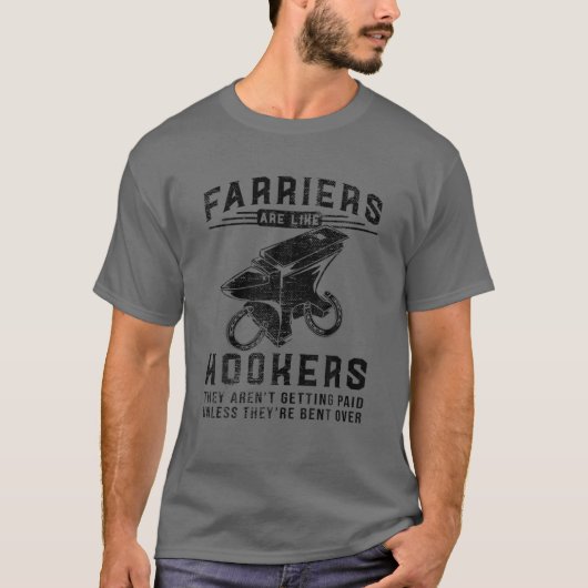Funny Farrier Hoof Trimming Equine Horse Shoeing H T-shirt (Voorkant)