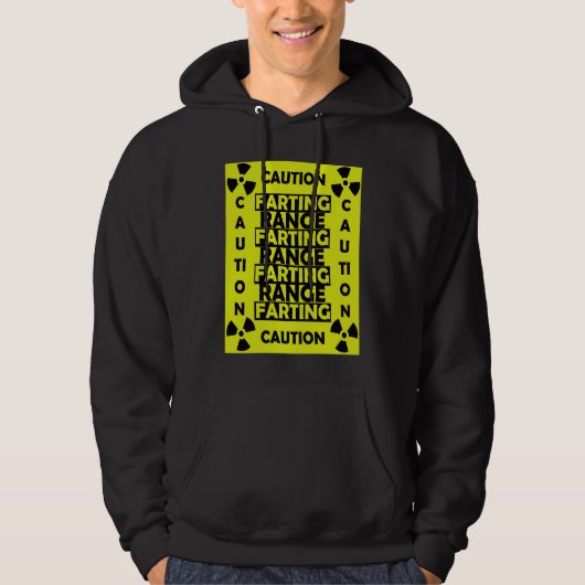 Funny Fart Costume Caution Farting Range Joke Hoodie (Voorkant)