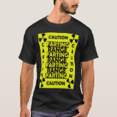 Funny Fart Costume Caution Farting Range Joke T-shirt (Voorkant)