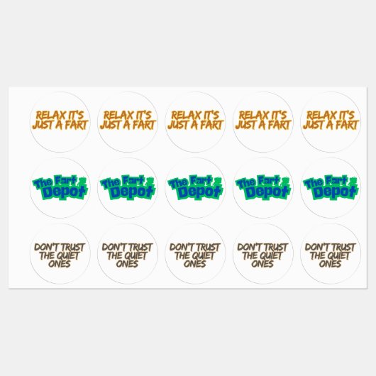 Funny Fart Humor Labels (Vel)