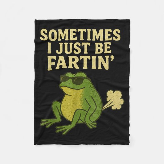 Funny Fart Meme Sometimes I Just Be Farting Frog  Fleece Deken (Voorkant)