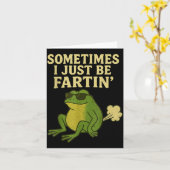 Funny Fart Meme Sometimes I Just Be Farting Frog  Kaart (Gele Bloem)